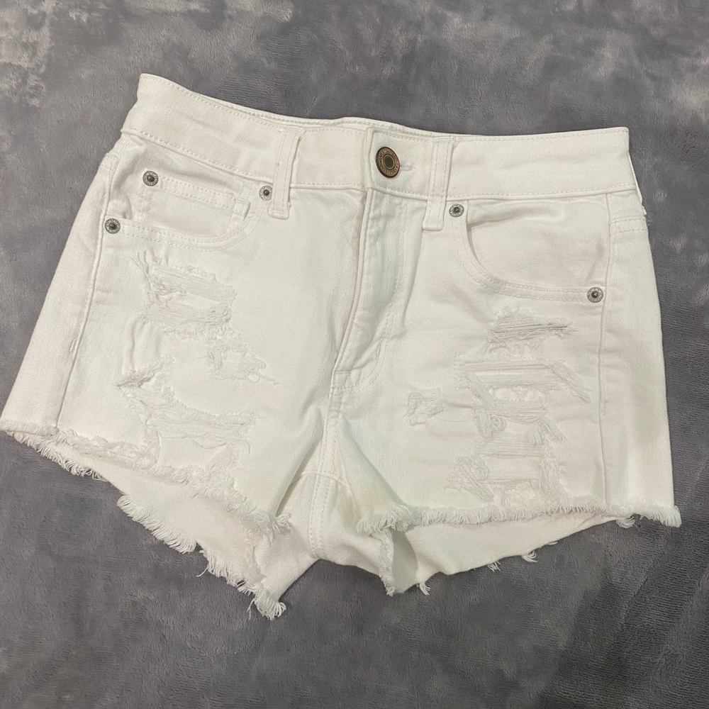 American Eagle White Mini Shorts